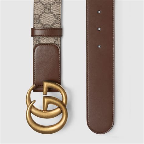 gucci cinturón de piel con hebilla de doble g|Cinturón de piel con hebilla de doble G .